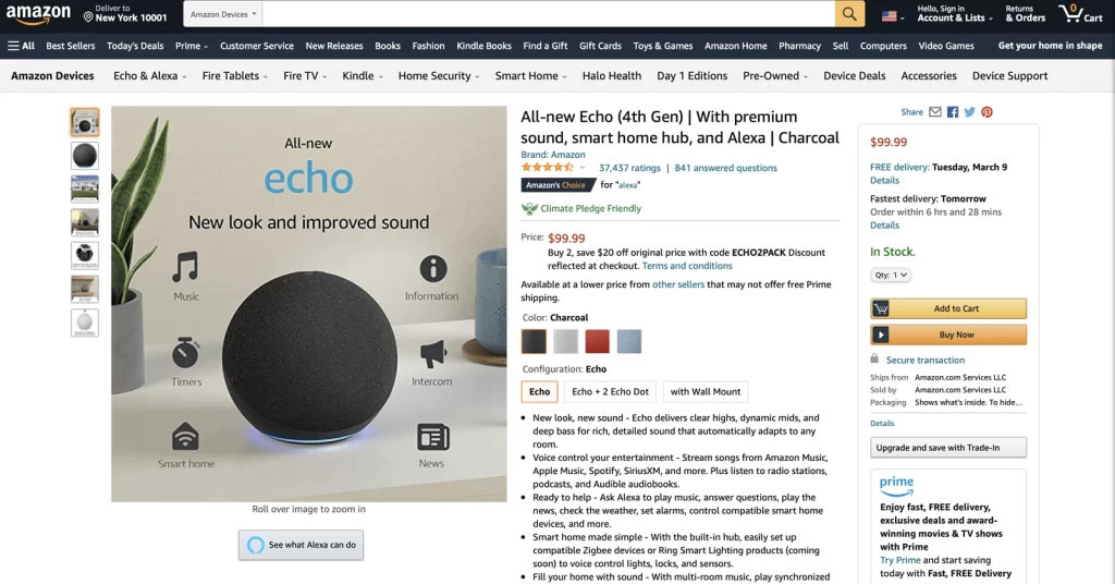 Other things that can be included in the product description section are limitations of products, the origin of