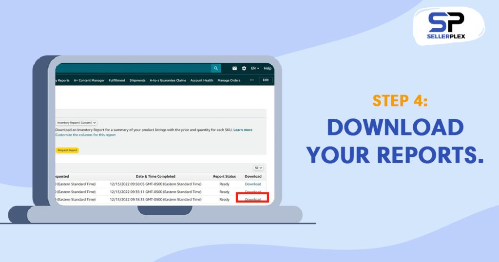 Download your reports. - How to Back Up Your Amazon Catalog in 6 Simple Steps