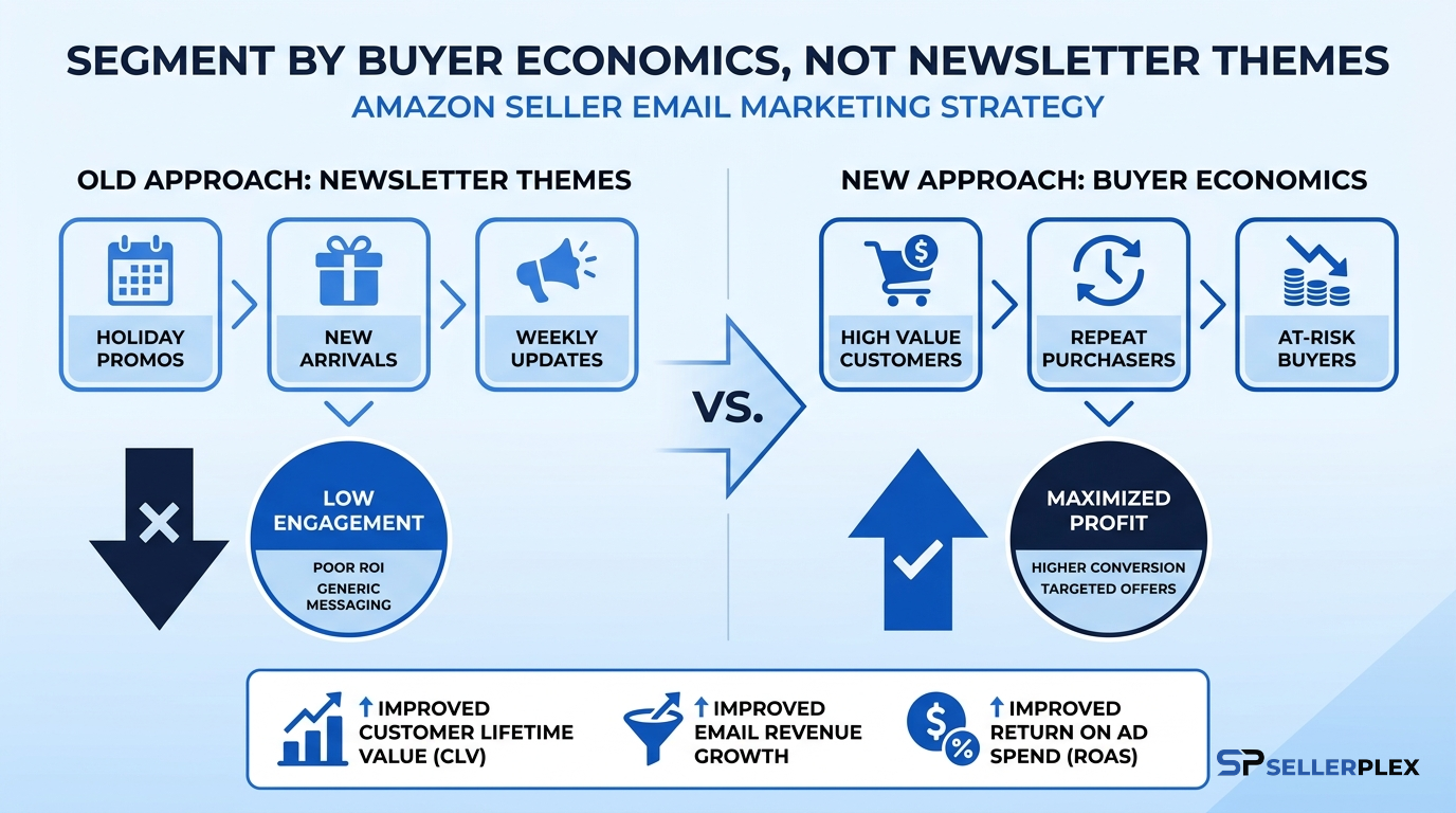 Segment by buyer economics, not newsletter themes