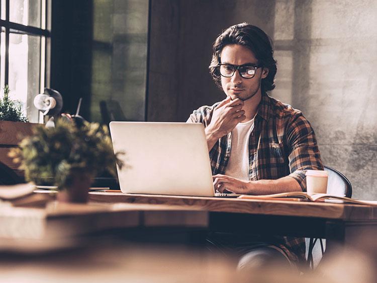 guy on a laptop